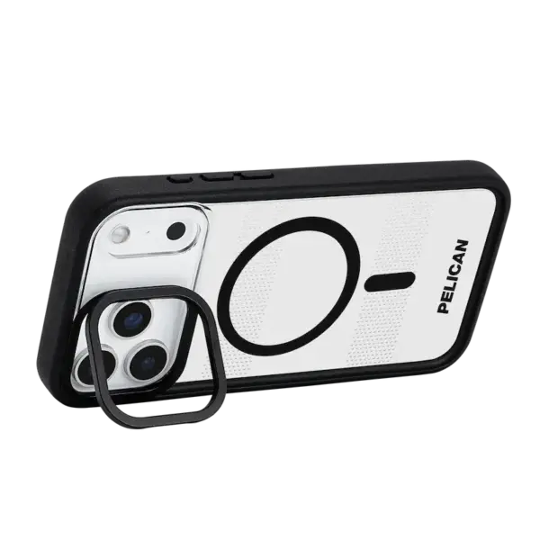 Pelican Protector MagSafe Case with Stand for iPhone 17 Pro Max - Clear / Black