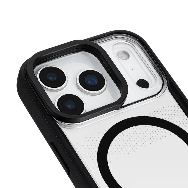 Pelican Protector MagSafe Case with Stand for iPhone 17 Pro - Clear / Black