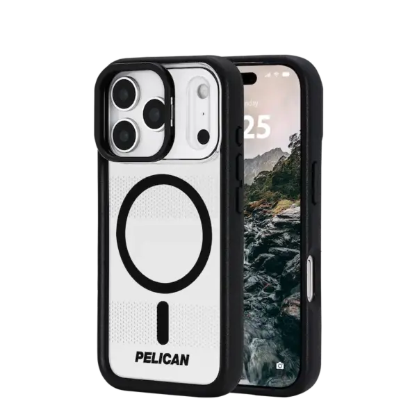 Pelican Protector MagSafe Case with Stand for iPhone 17 Pro - Clear / Black
