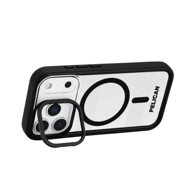 Pelican Protector MagSafe Case with Stand for iPhone 17 Pro - Clear / Black
