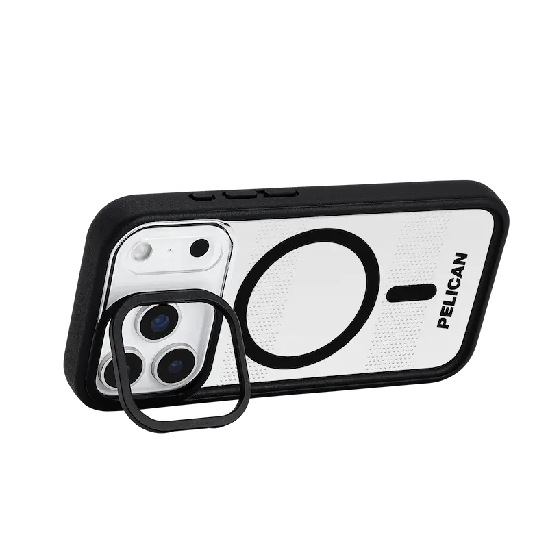 Pelican Protector MagSafe Case with Stand for iPhone 17 Pro - Clear / Black