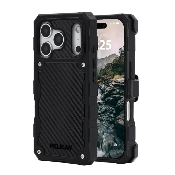 Pelican Shield MagSafe Case with Holster for iPhone 17 Pro - Carbon Fiber
