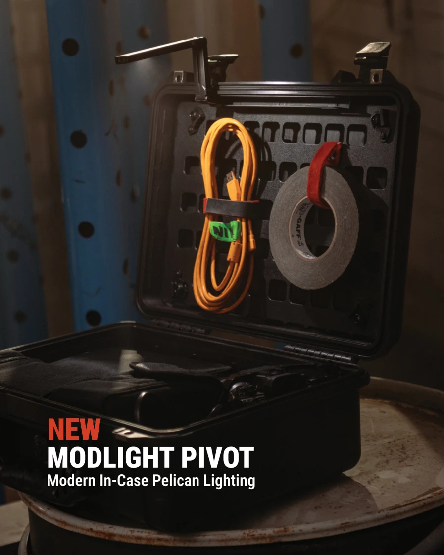 Pelican ModLight Pivot. Three modes, compact durability, universal mounting. Mission-ready illumination for Pelican cases. Learn more.