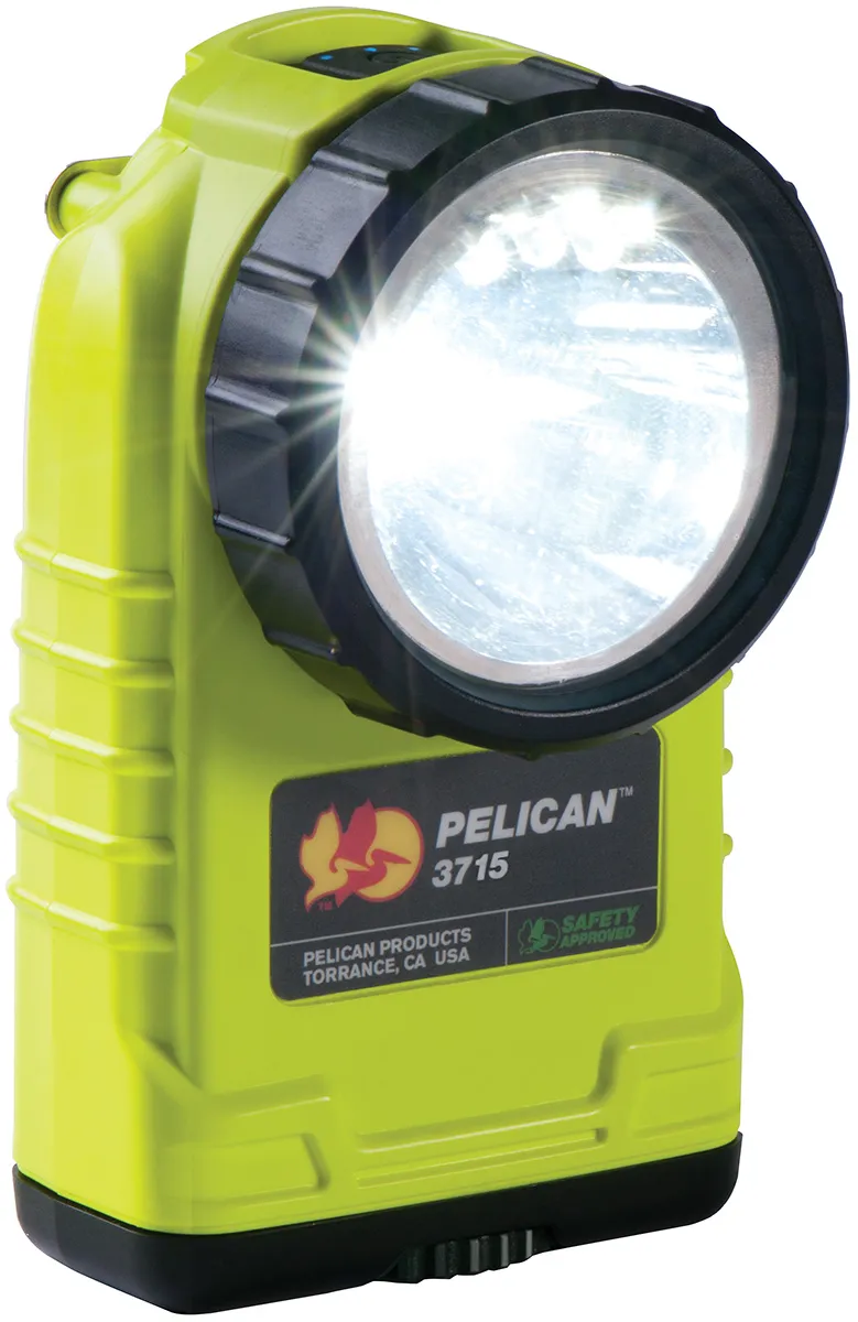 Pelican 3715 Firemans Right Angle Light, High Visibility Yellow