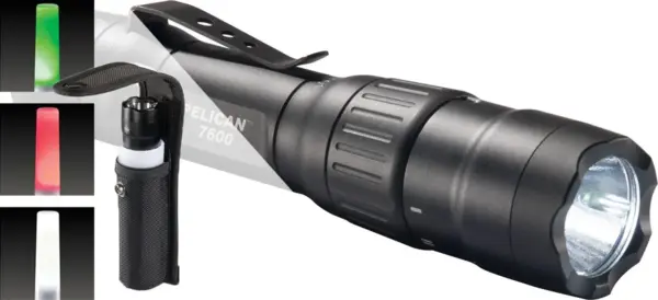 Pelican 7600 Combo LED Tactical Flashlight – Wand & Holster Included