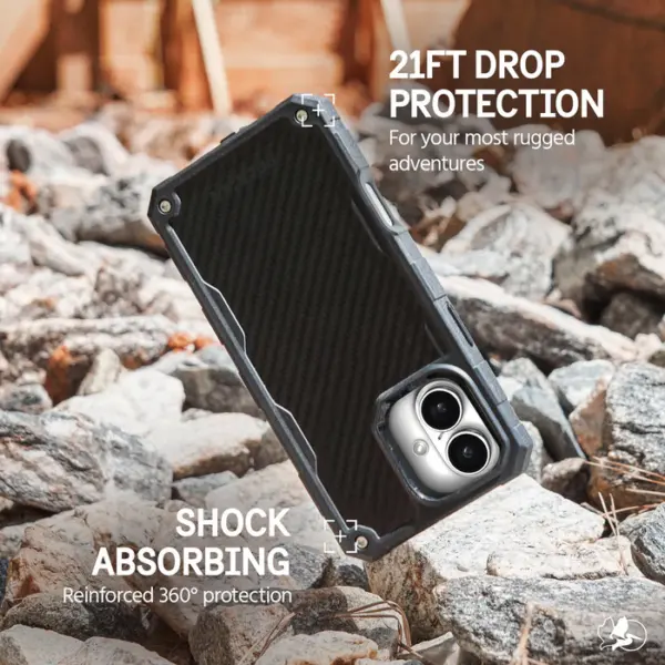 Pelican Sheild MagSafe Case | iPhone 16 | Carbon Fiber - Image 2