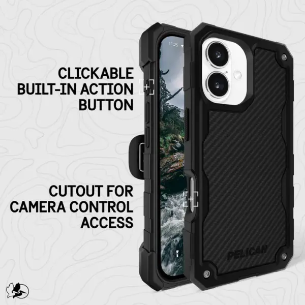 Pelican Sheild MagSafe Case | iPhone 16 | Carbon Fiber - Image 5