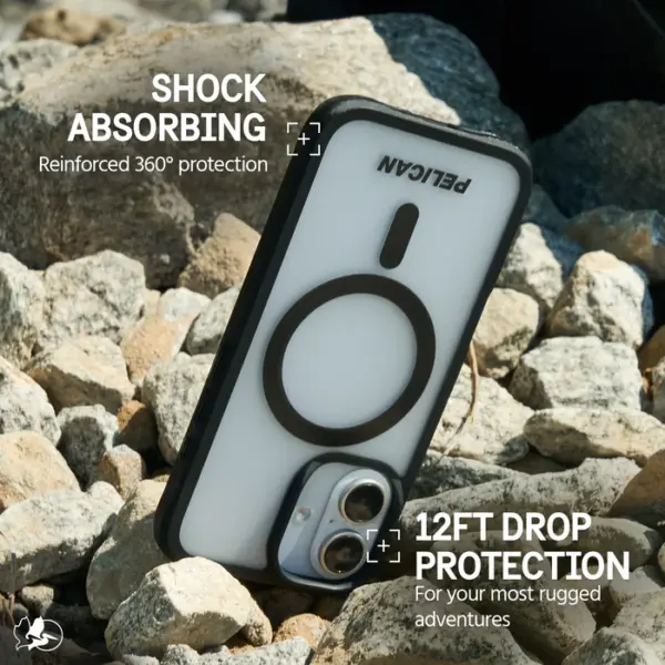 Pelican Ranger MagSafe Case | iPhone 16 | Clear/Black Frosted - Image 3