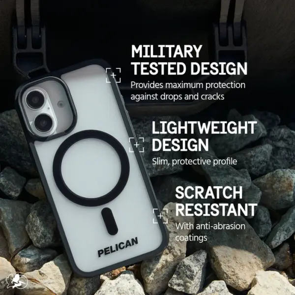 Pelican Ranger MagSafe Case | iPhone 16 | Clear/Black Frosted - Image 4