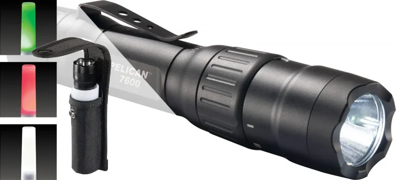 pelican 7600 Combo LED Tactical Flashlight – Wand & Holster Included