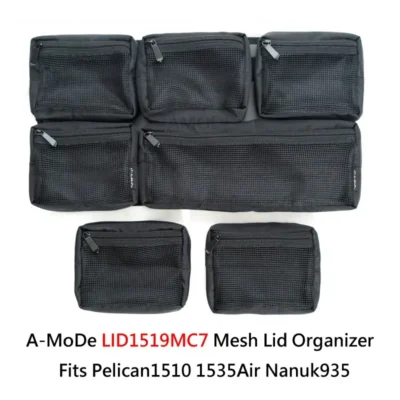 a mode lid1519mc7 mesh lid organizer for pelican 1510, 1535, nanuk935 (removable design)