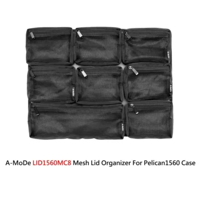 A-Mode LID1560MC8 MESH Lid Organizer for Pelican 1560 (Removable design)