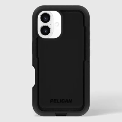 pelican voyager magsafe case with holster | iphone 16 | black