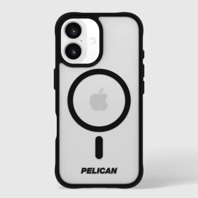 pelican ranger mag safe case for iphone 16 | clear/black frosted